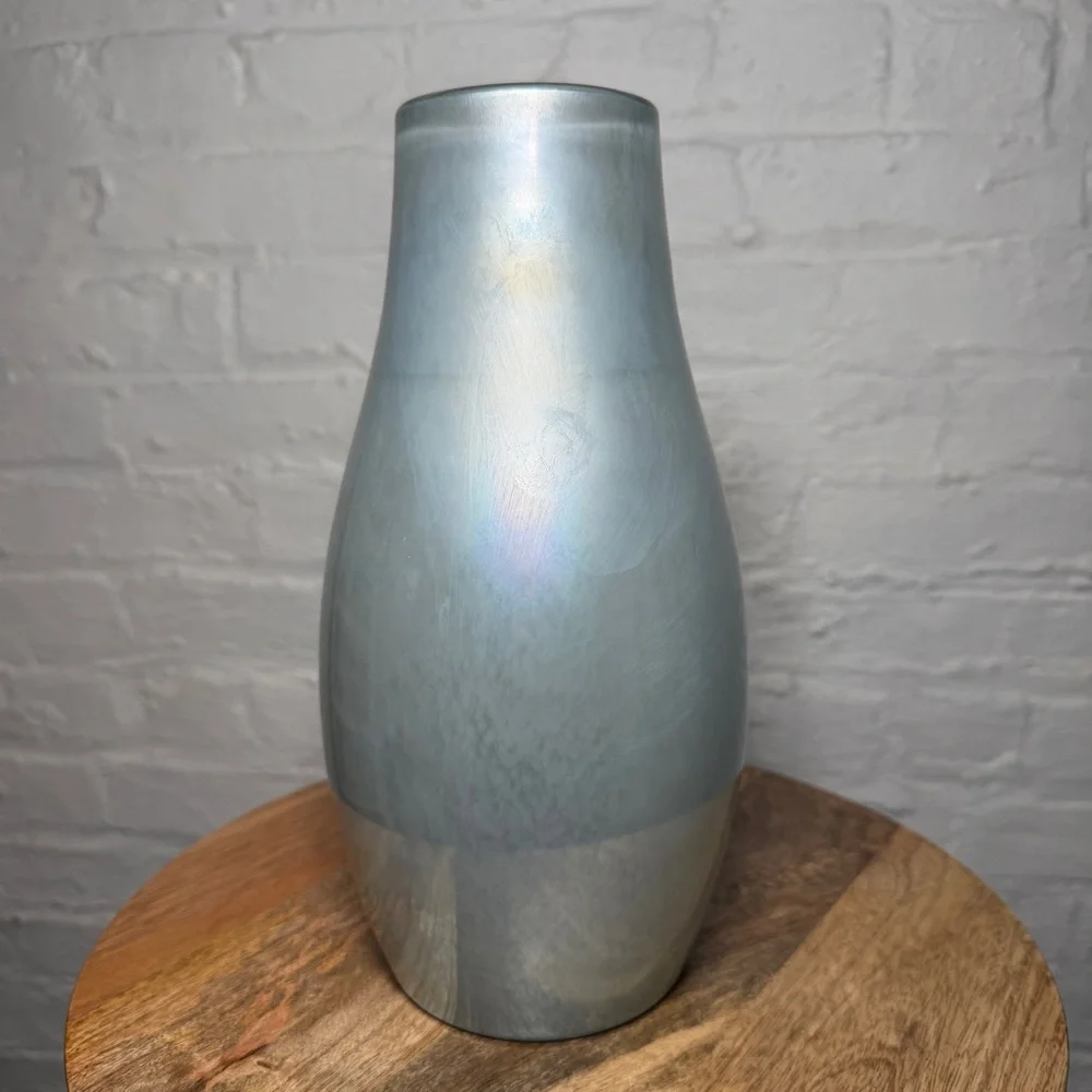West Elm Silver Glass Vase
